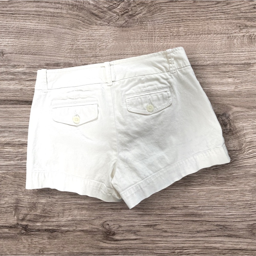 Banana Republic white shorts cotton with spandex, sz 00 petite, - Picture 2 of 5